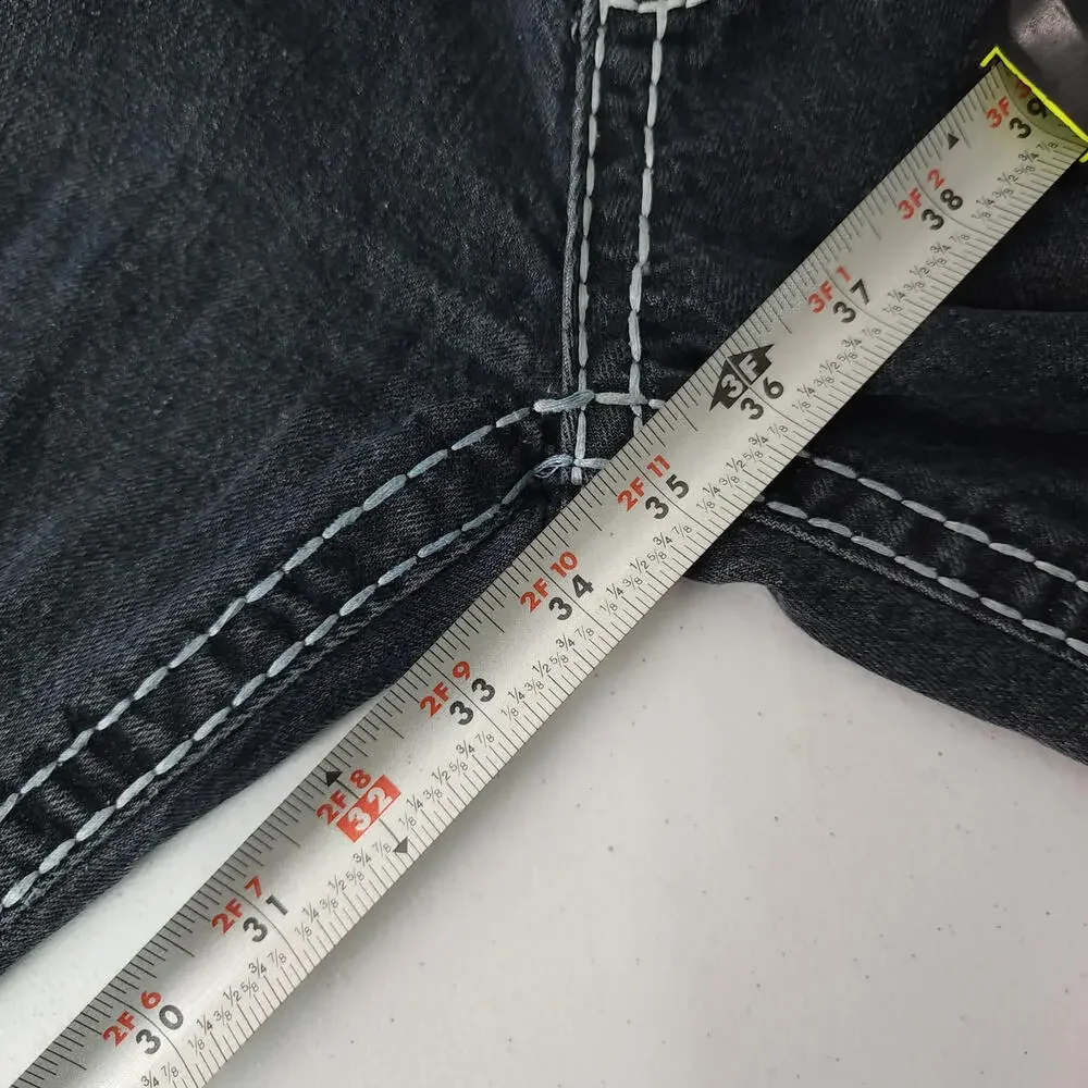 True Religion Men's Joey Row Seat Black Jeans 37x35‎ (Actual) Missing Pocket